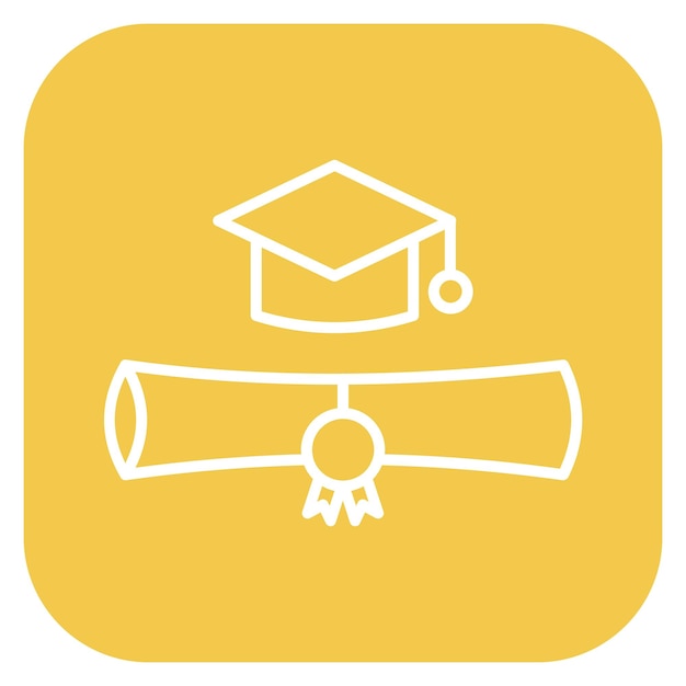 Ilustración vectorial del diploma de graduación
