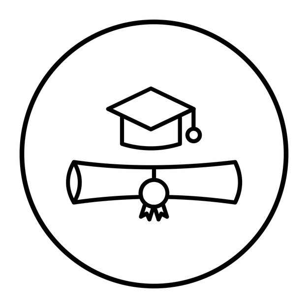 Ilustración vectorial del diploma de graduación