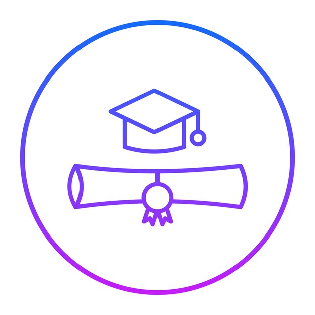 Ilustración vectorial del diploma de graduación