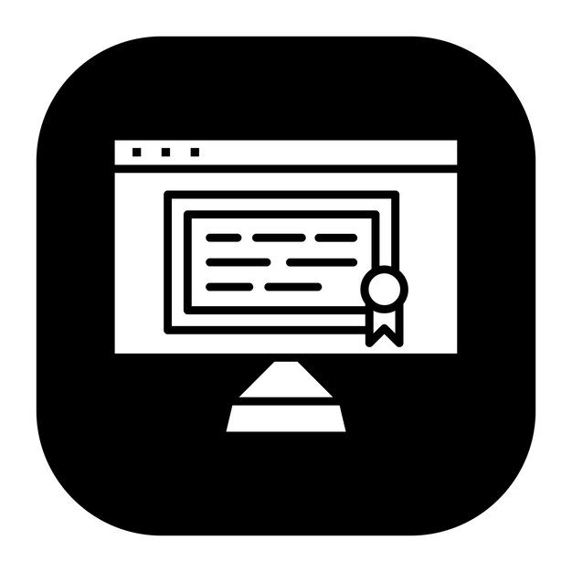 Ilustración vectorial de diplomas en línea