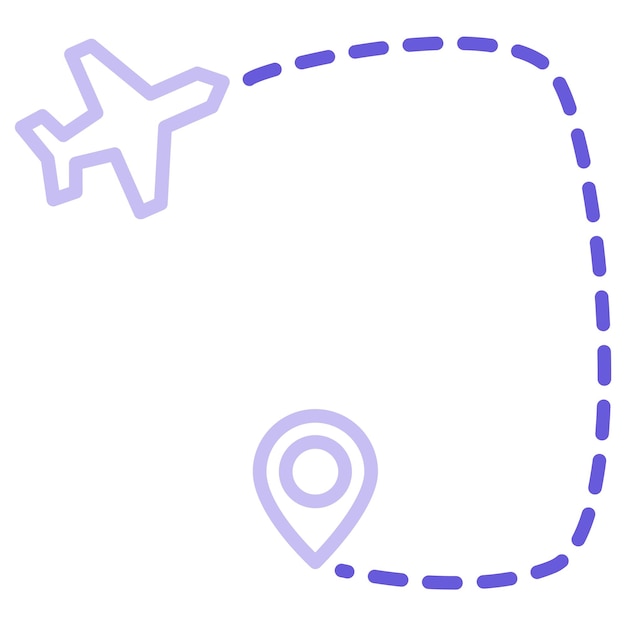 Ilustración vectorial de las direcciones de vuelo