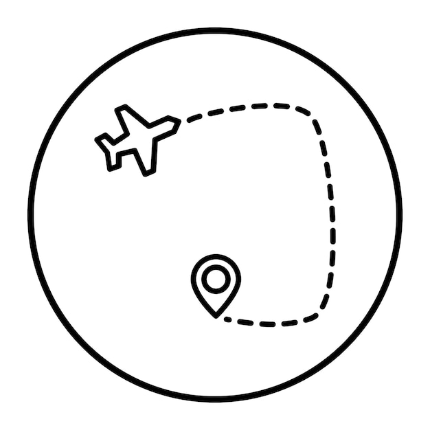 Ilustración vectorial de las direcciones de vuelo