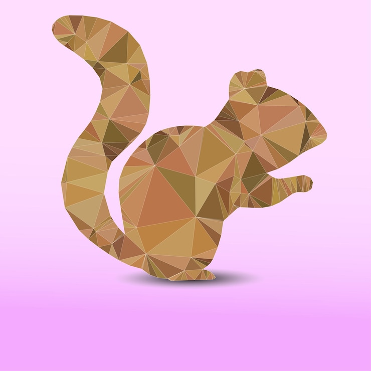 Vector ilustración vectorial de diseño de animales poligonales geométricos de bajo poliarte