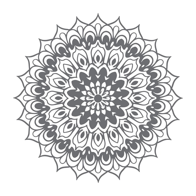 Ilustración vectorial de diseño de arte de mandala simple