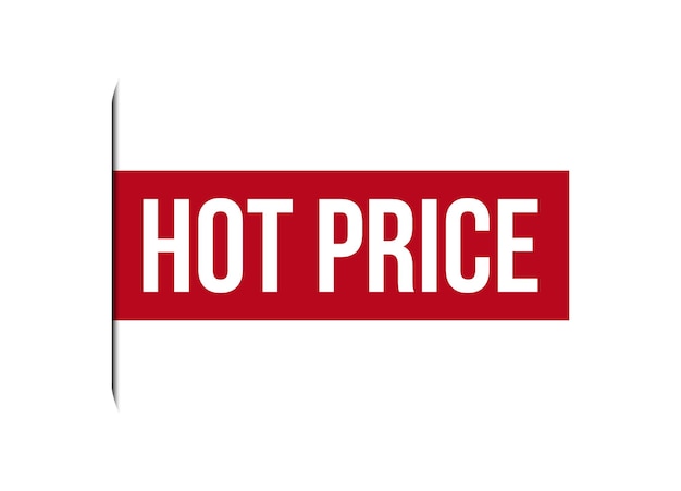 Ilustración vectorial de diseño de banner rojo de precio caliente