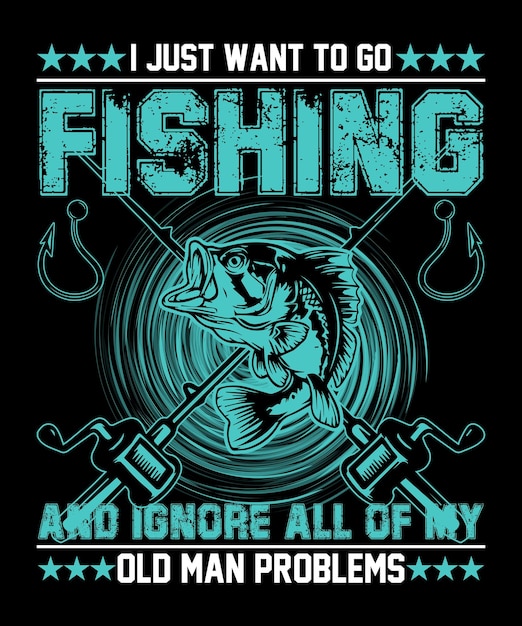 Ilustración vectorial del diseño de la camiseta de caza de pesca
