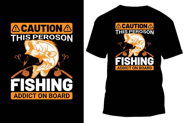 Ilustración vectorial del diseño de la camiseta de pesca