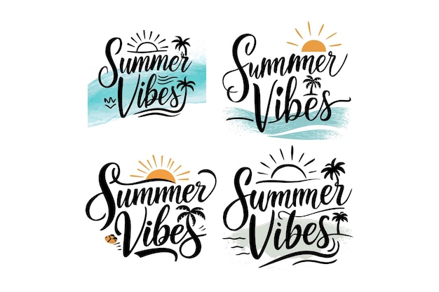 Ilustración vectorial del diseño de la camiseta Summer Vibes