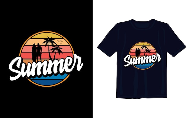Ilustración vectorial del diseño de la camiseta de verano