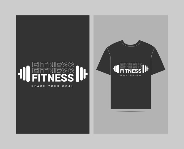 Vector ilustración vectorial para el diseño de camisetas de gimnasia o fitness