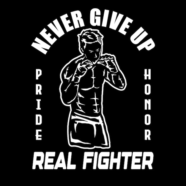 Ilustración vectorial de diseño de camisetas de póster de artes marciales mixtas MMA