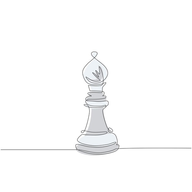 Ilustración vectorial del diseño del concepto de liderazgo y gestión de la estrategia de dibujo continuo de una línea