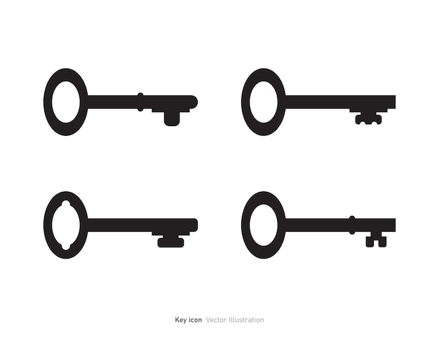 Ilustración vectorial del diseño del conjunto de iconos clave
