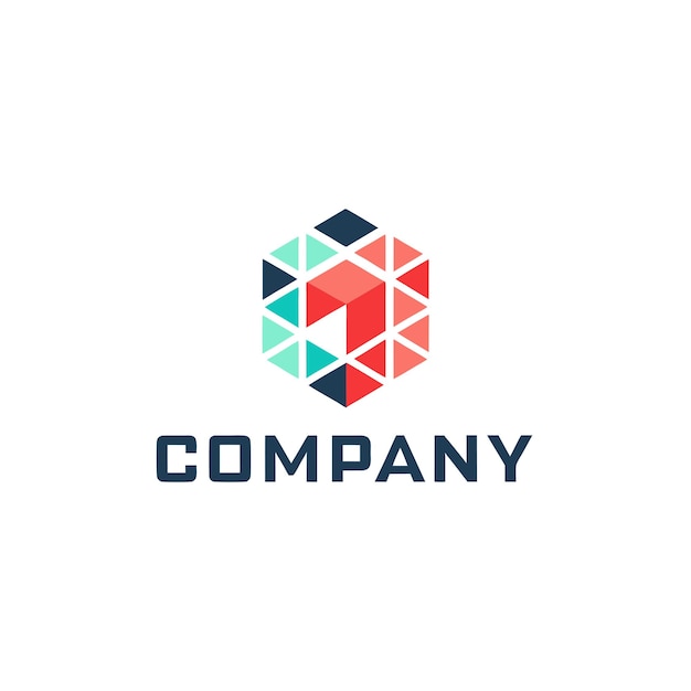 Ilustración vectorial de diseño creativo de logotipo para Tech Startup Company