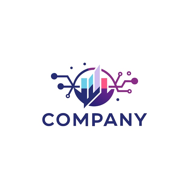 Ilustración vectorial de diseño creativo de logotipo para Tech Startup Company