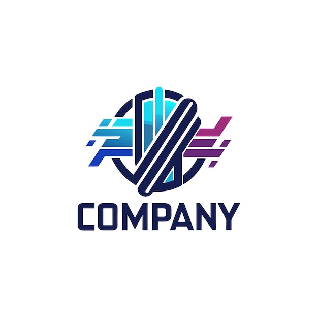 Ilustración vectorial de diseño creativo de logotipo para Tech Startup Company