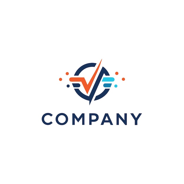 Ilustración vectorial de diseño creativo de logotipo para Tech Startup Company