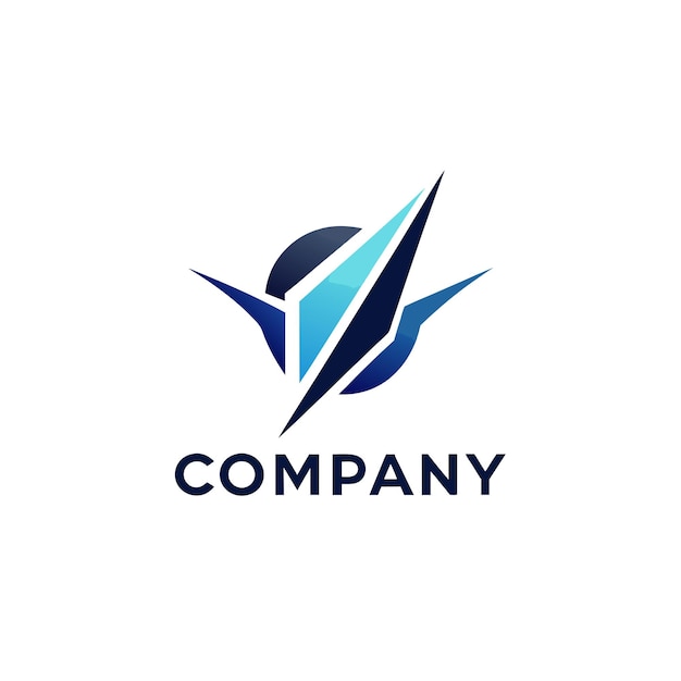 Ilustración vectorial de diseño creativo de logotipo para Tech Startup Company