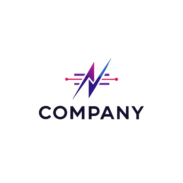 Ilustración vectorial de diseño creativo de logotipo para Tech Startup Company