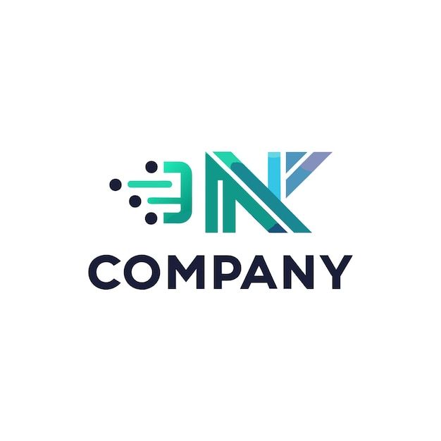 Ilustración vectorial de diseño creativo de logotipo para Tech Startup Company