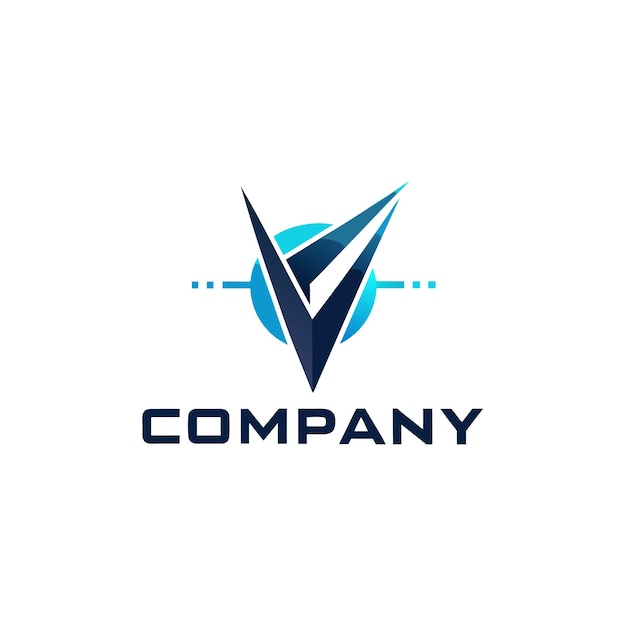 Ilustración vectorial de diseño creativo de logotipo para Tech Startup Company