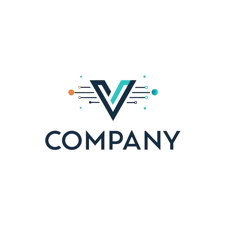 Vector ilustración vectorial de diseño creativo de logotipo para tech startup company