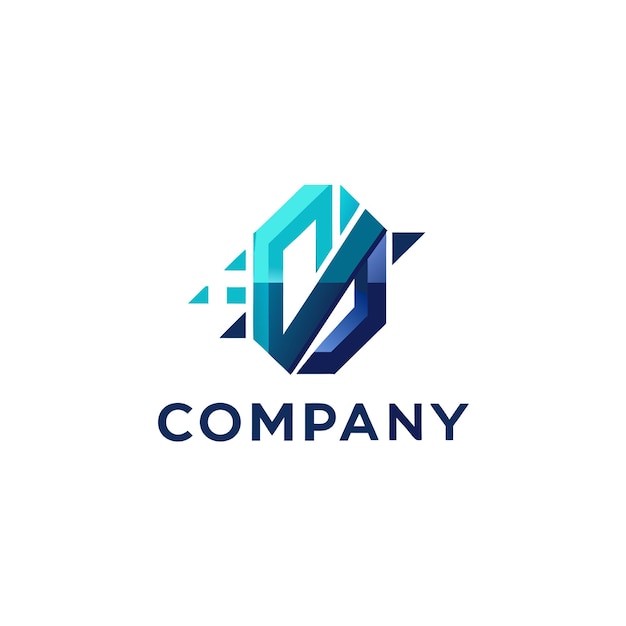 Ilustración vectorial de diseño creativo de logotipo para Tech Startup Company