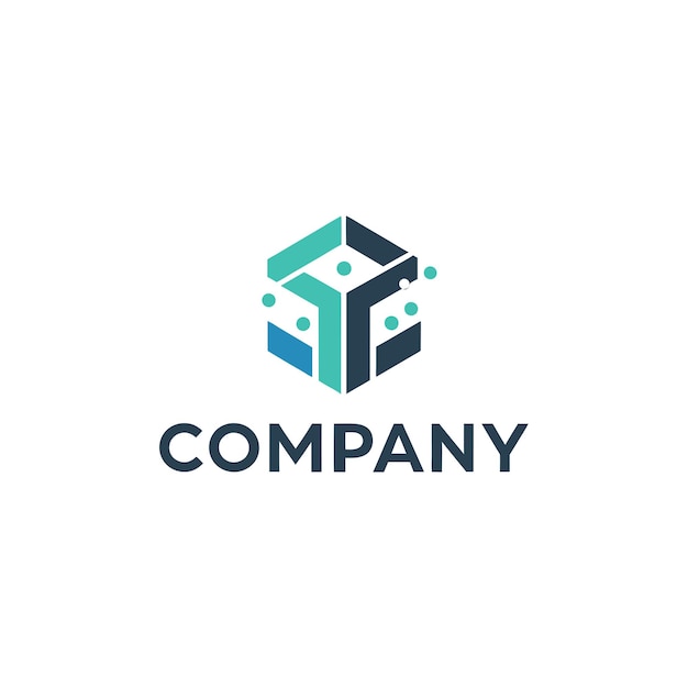 Ilustración vectorial de diseño creativo de logotipo para Tech Startup Company
