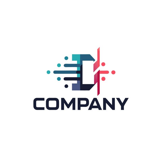 Ilustración vectorial de diseño creativo de logotipo para Tech Startup Company