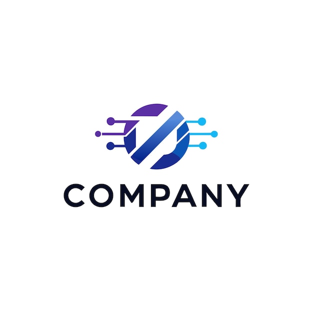 Ilustración vectorial de diseño creativo de logotipo para Tech Startup Company