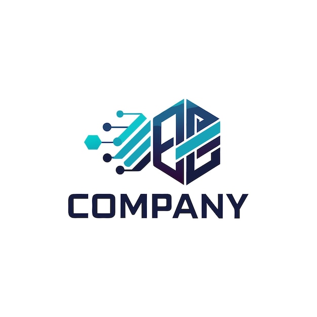 Ilustración vectorial de diseño creativo de logotipo para Tech Startup Company