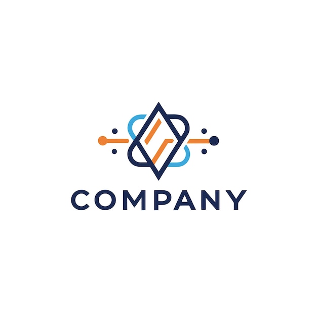 Ilustración vectorial de diseño creativo de logotipo para Tech Startup Company