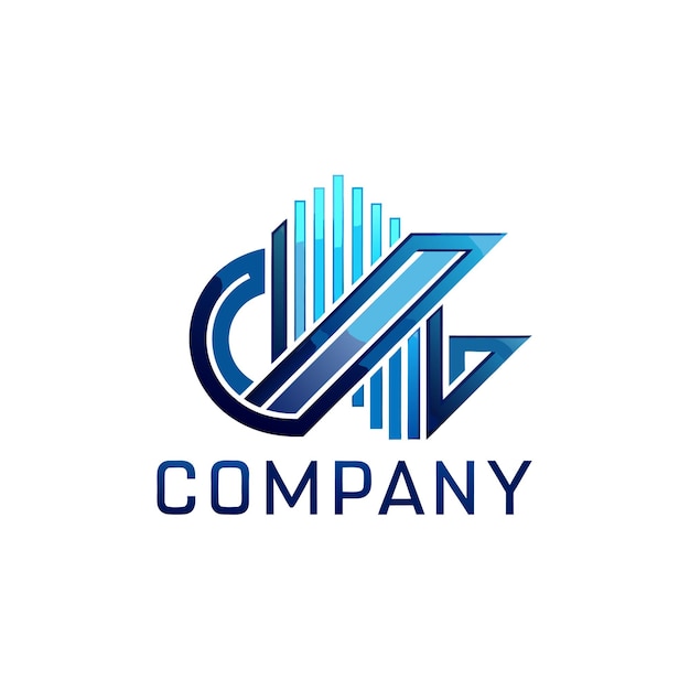 Ilustración vectorial de diseño creativo de logotipo para Tech Startup Company