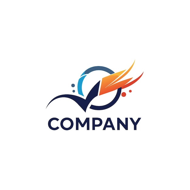 Ilustración vectorial de diseño creativo de logotipo para Tech Startup Company