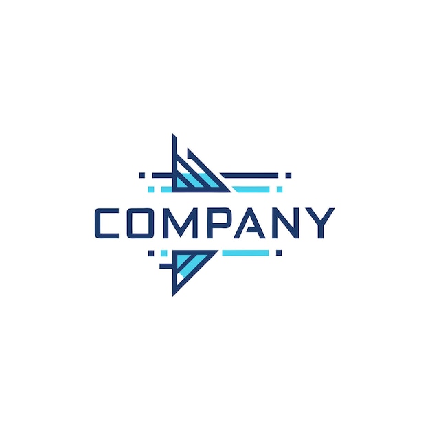 Ilustración vectorial de diseño creativo de logotipo para Tech Startup Company