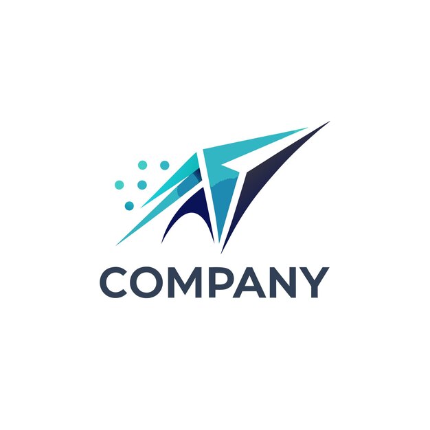 Ilustración vectorial de diseño creativo de logotipo para Tech Startup Company