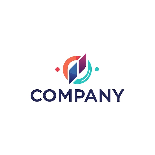 Ilustración vectorial de diseño creativo de logotipo para Tech Startup Company