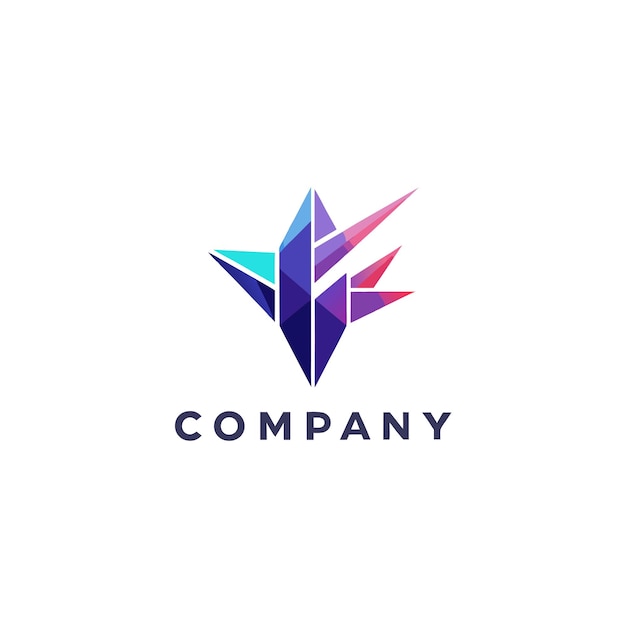 Ilustración vectorial de diseño creativo de logotipo para Tech Startup Company