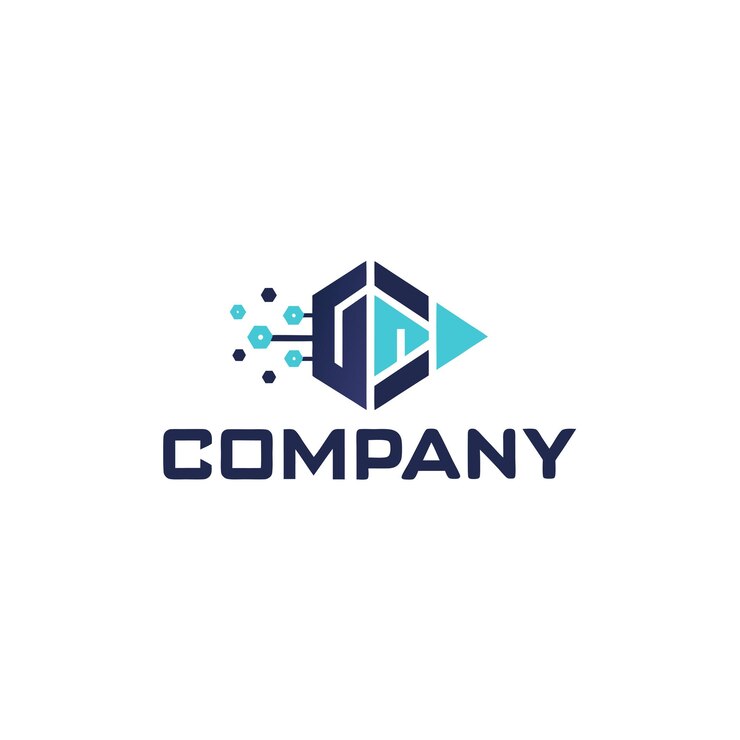 Vector ilustración vectorial de diseño creativo de logotipo para tech startup company