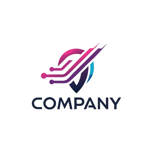 Ilustración vectorial de diseño creativo de logotipo para Tech Startup Company