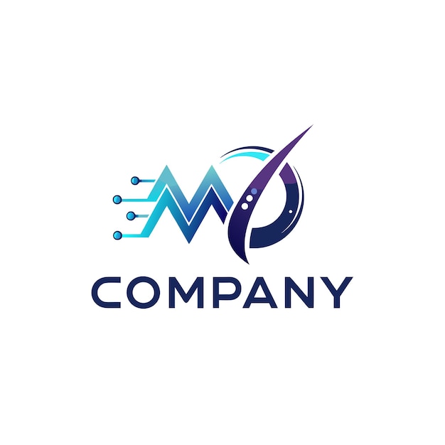 Ilustración vectorial de diseño creativo de logotipo para Tech Startup Company