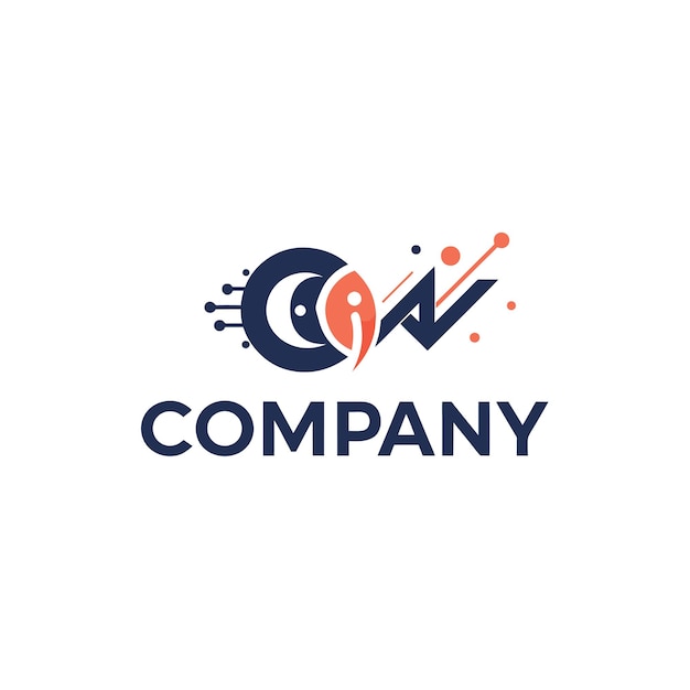 Ilustración vectorial de diseño creativo de logotipo para Tech Startup Company