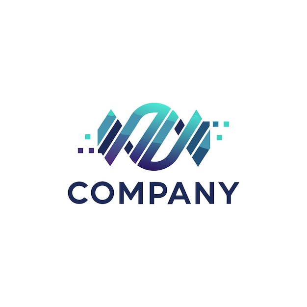 Ilustración vectorial de diseño creativo de logotipo para Tech Startup Company