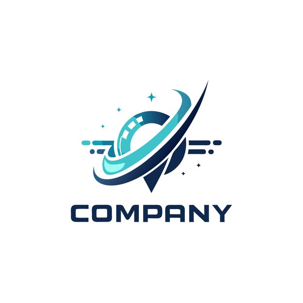 Ilustración vectorial de diseño creativo de logotipo para Tech Startup Company