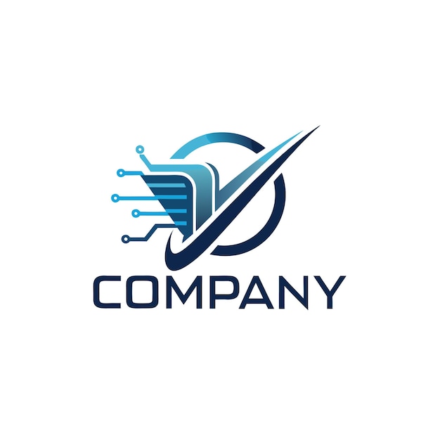 Ilustración vectorial de diseño creativo de logotipo para Tech Startup Company