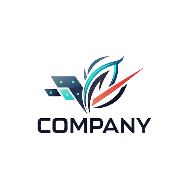 Ilustración vectorial de diseño creativo de logotipo para Tech Startup Company