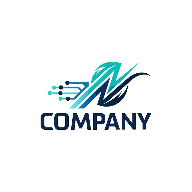 Ilustración vectorial de diseño creativo de logotipo para Tech Startup Company