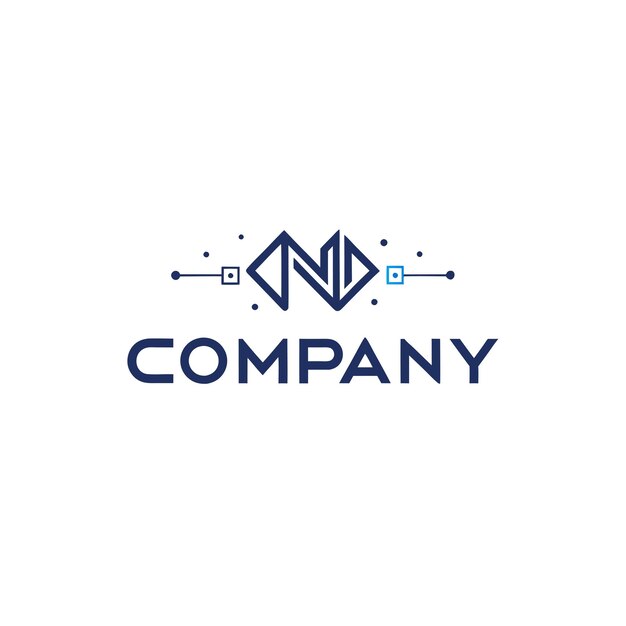 Ilustración vectorial de diseño creativo de logotipo para Tech Startup Company
