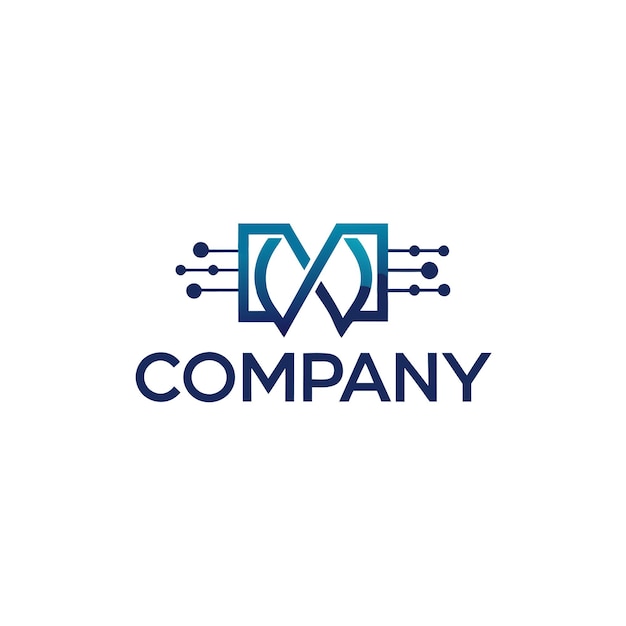 Ilustración vectorial de diseño creativo de logotipo para Tech Startup Company