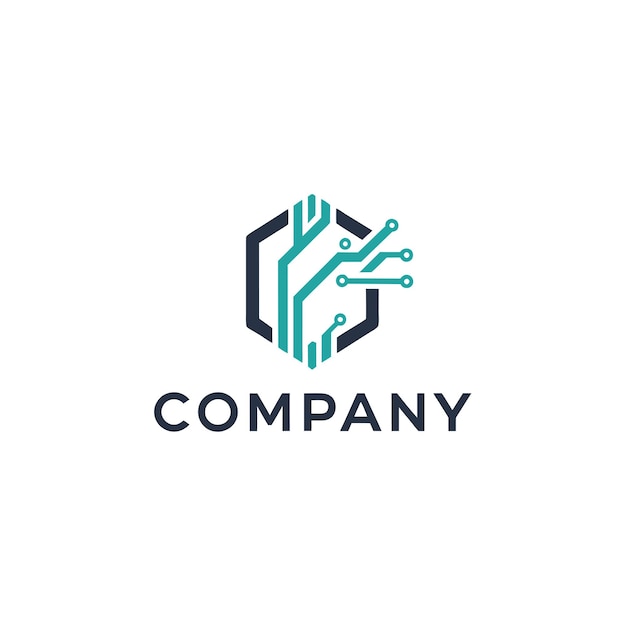 Ilustración vectorial de diseño creativo de logotipo para Tech Startup Company